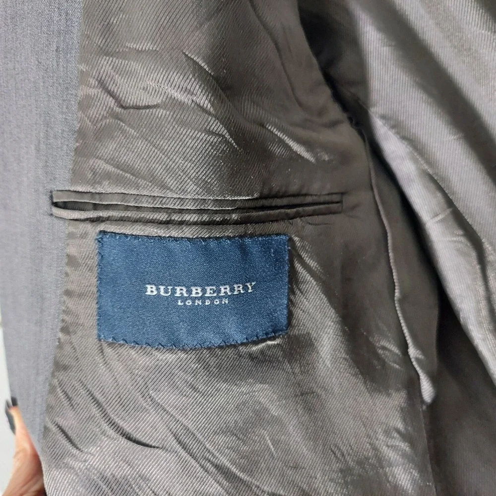 Burberry Men Blazer 42 Long 100% Wool Kingston 42L 3 Button Suit‎ Jacket USA